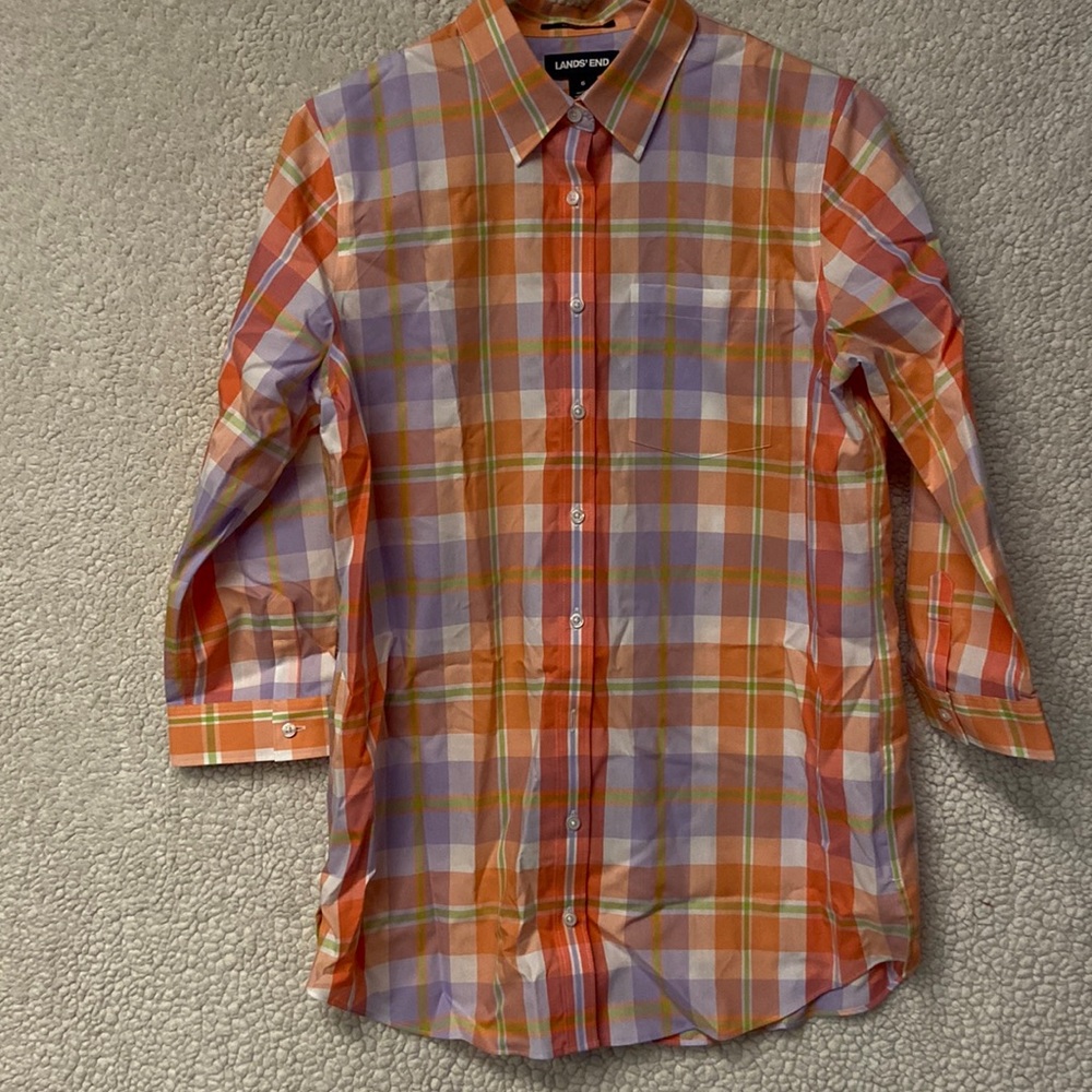 Lands End 3/4 sleeve no iron Tunic